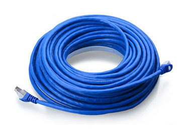 كبل FTP الأزرق Cat6A ، تخصيص طول 4 زوج كابل الملتوية محمية